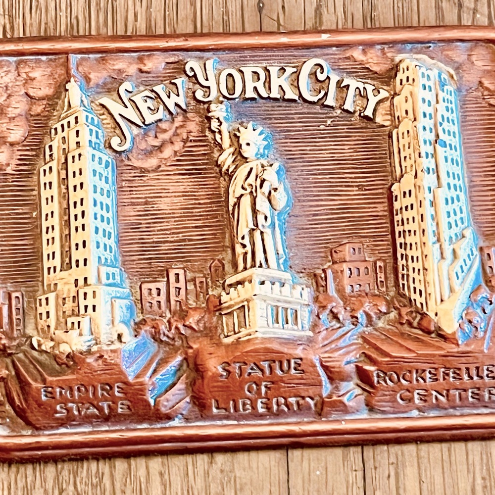 Vintage Souvenir Trivet Plaque New York City